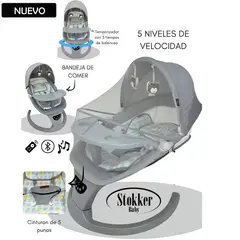 STOKKER BABY - Mecedora Eléctrica Speedy Swing Gris