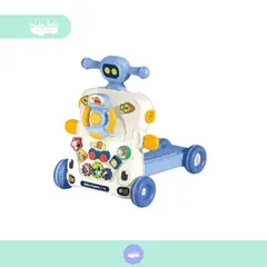 GENERICO - Caminador didáctico multiusos para bebe 5 en 1 azul