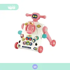 GENERICO - Caminador didáctico multiusos para bebe 5 en 1 rosado