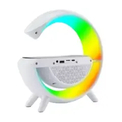 GENERICO - Lampara G Smart 6 en 1 Luz RGB Parlante Reloj Cargador Inalámbrico