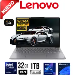 LENOVO - Laptop Yoga Slim 7 14IMH9, 14´ WUXGA, Ultra 7 155H, RAM 32GB, SSD 1TB, W11 PRO