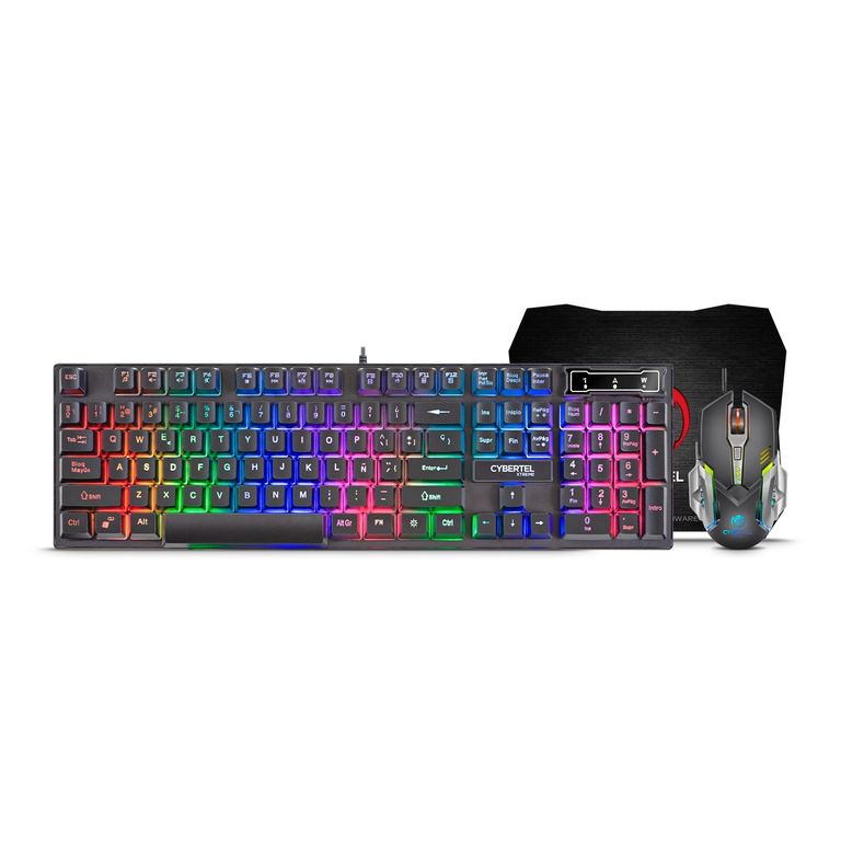 KIT GAMER XTREME CYB GT1800 TECLADO RAINBOW + MOUSE LED + PAD MOUSE