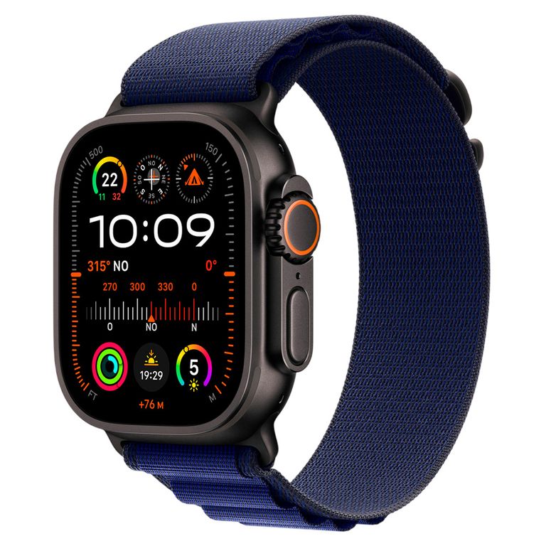 Correa de Nylon Azul Compatible para Apple Watch 2,3 Hebilla Negro 49mm