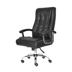 OFIDEAS - Silla Ergonómica Presidencial Shiny Sg Negro Hilo Dorado