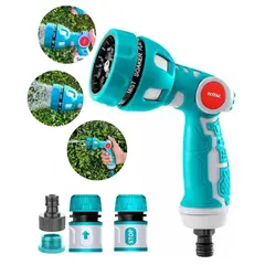 TOTAL TOOLS - Pistola de riego 9 funciones con conectores rápidos