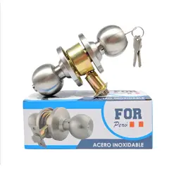 GENERICO - CERRADURA POMO ACERO INOXIDABLE FOR SEMIPESADA