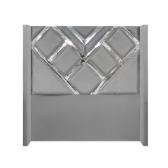 BARAKA HOME - Cabecera Emperatriz Heart 2 Plz - Gris Claro