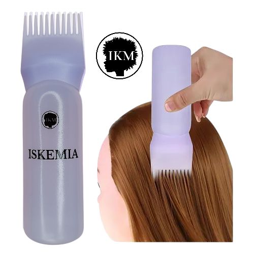 Pack x3 Botellas Aplicadoras de aceite tinte y tratamiento capilar con peine dispensador