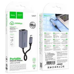 HOCO - Adaptador Red Ethernet RJ45 a Tipo C Para Macbook Laptop