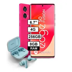 MOTOROLA - Celular EDGE 50 FUSION 8GB RAM - 256GB Rosa + BUDS