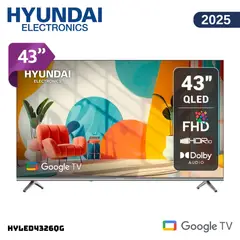 HYUNDAI - TELEVISOR 43 QLED SMART TV GOOGLE TV FHD - HYLED4326QG