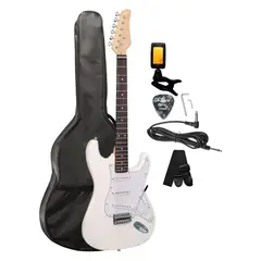 GENERICO - Guitarra eléctrica Modelo STRATOCASTER BLANCO & Accesorios