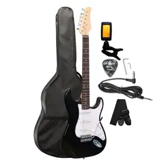 GENERICO - Guitarra eléctrica Modelo STRATOCASTER NEGRO & Accesorios