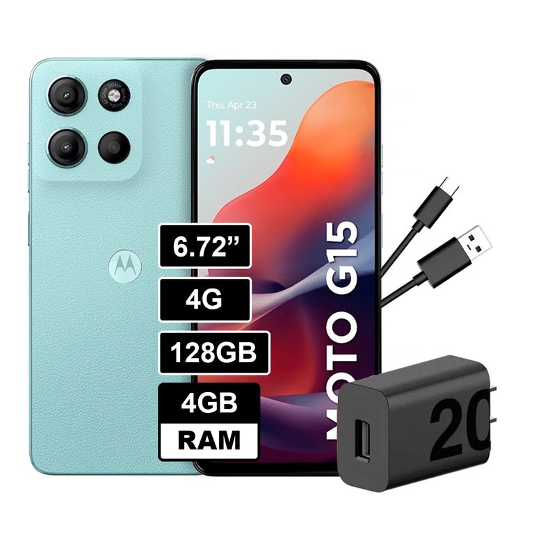 Celular Moto G15 4GB RAM - 128 Gb Color Celeste