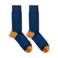 BILLY BROWN - Medias Checkers Shape con Diseño, Unisex, 1 Par