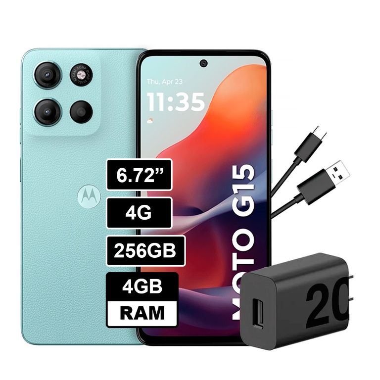 CELULAR MOTO G15 4GB RAM - 256GB CELESTE