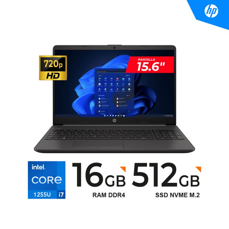Laptop 250 G9 15.6" LCD LED HD SVA Core i7-1255U 4.70GHz/16GB DDR4/512GB SSD - FreedOs
