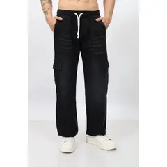 QH - Pantalón Cargo Clásico Hombre Denim