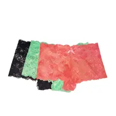 GENERICO - Trusas Cacheteros Encaje Estándar - 3 unidades
