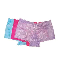 GENERICO - Trusas Cacheteros Encaje Estándar - 3 unidades