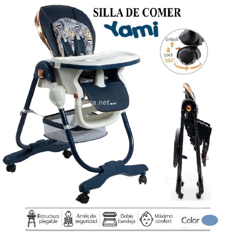 SILLA DE COMER YAMI PLEGABLE CON CANASTILLA