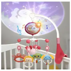 GENERICO - Móvil Musical Proyector de Estrellas con Control Integrado para Bebé Rosado