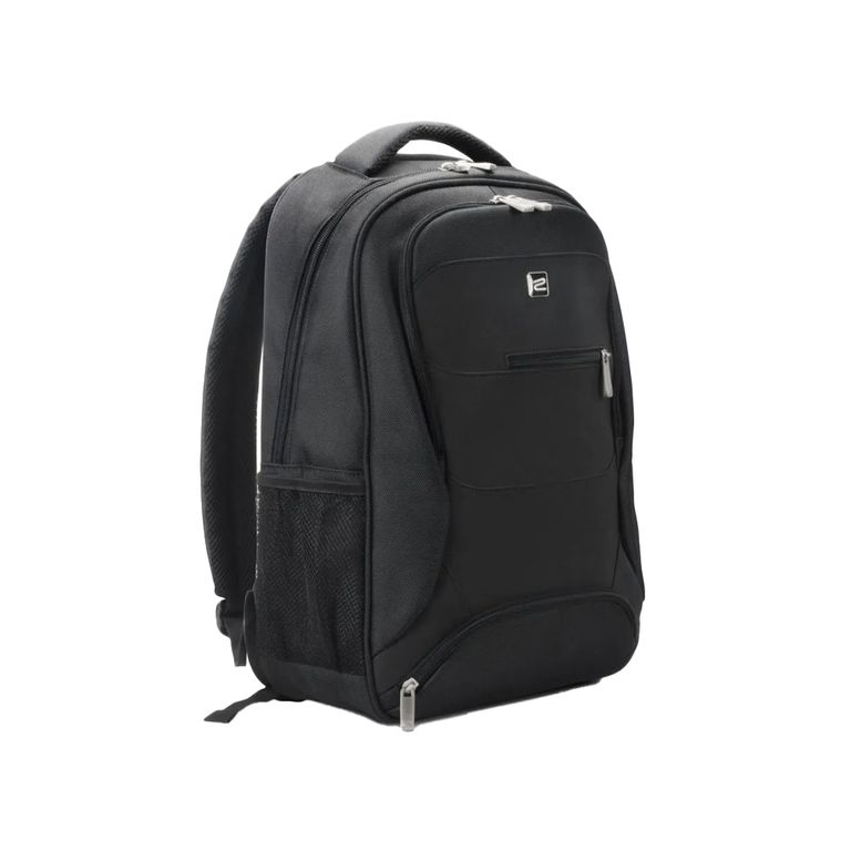 Mochila Knb-575 De 15.6" En Poliéster 100D, Negra, Ideal Para Laptop Y Viaje.