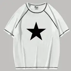 YANSUS - Polo Oversize Hombre Estampado Estrella