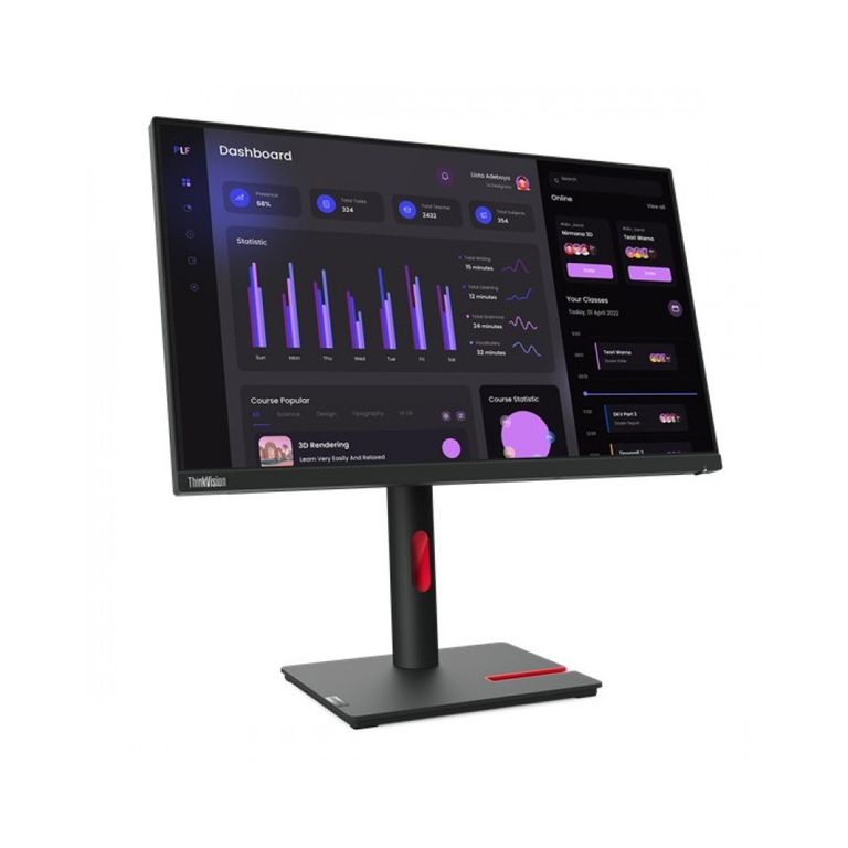 Monitor Thinkvision T24I-30 De 23.8" Fhd Ips, 180Hz, 1Ms, Con Pivote Y Diseño Ergon
