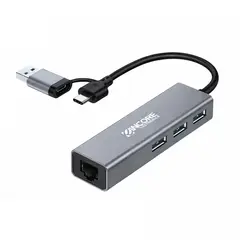 GENERICO - Adaptador Usb-C A Red + Hub Encore Enad-U3C-Rg3H: Conexión Rápida, Diseño Compacto Y Versá