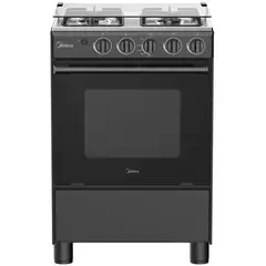 MIDEA - Cocina a Gas 4 quemadores Negra MGS24FS2LFABBC