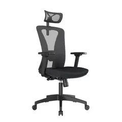 OFIDEAS - Silla Ergonómica Versalles Nylon Negro Con Cabecero