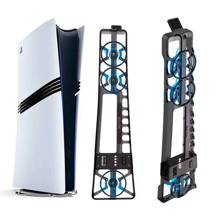 Cooler para PS5 Pro Slim Lector y Digital y USB 3 velocidades luces ao