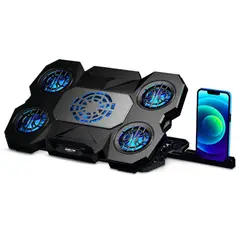 AIRBOOM - Cooler Laptop Gamer Supreme 5 Con 5 Ventiladores Led