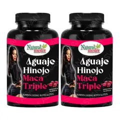 GENERICO - PACK DE 2 AGUAJE HINOJO + MACA TRIPLE 100 CAPSULAS - NATURAL MEDIX
