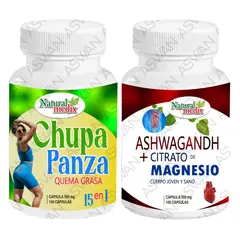 GENERICO - PACK CHUPA PANZA + ASHWAGANDHA & CITRATO DE MAGNESIO 100 CÁPSULAS