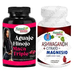 GENERICO - PACK AGUAJE HINOJO + ASHWAGANDH & CITRATO DE MAGNESIO 100 CAPSULAS