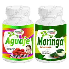 GENERICO - PACK AGUAJE SIEMPRE BELLA + MORINGA 100 CÁPSULAS