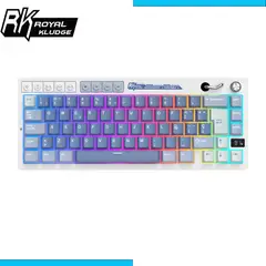 ROYAL - Teclado Kludge RK M65 Inalambrico OCEAN BLUE - CREAMY SWITCH