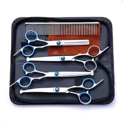 GENERICO - Combo 4 Tijeras Acero Para El Cuidado De Mascotas