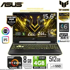 ASUS - Laptop TUFGAMING FA506NC-HN011W AMD Ryzen5 7535HS 8GB RAM 512GB SSD RTX3050 4GB 90NR0JF7-M002N0