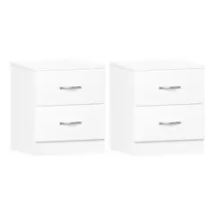 GENERICO - Duo de Dos Veladores Blancos Melamina Noa