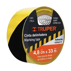 TRUPER - Cinta De Seguridad amarilla negro de 33m - 12597