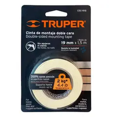 TRUPAN ARAUCO - Cinta Doble Contacto de 19 mm x 15 m Truper - 11724