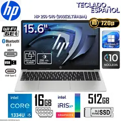 HP - Laptop 250 G10 Intel Core i5-1334U 16GB RAM 512GB SSD 15.6" HD - B03E2LT