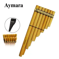 GENERICO - Zampoña AYMARA ORGINAL de 7 y 6 tubos con Funda 4.40