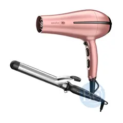 GAMA - Combo Secador Bora Keration y Rizador Salon Curl de 32 mm