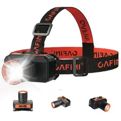 CAFINI - Linterna Frontal Para Correr Y Camping Zoom Telescópico