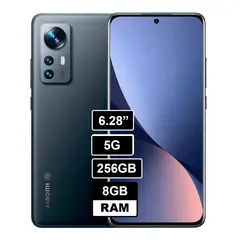 XIAOMI - Celular 12 5G 256 8GB RAM NEGRO.