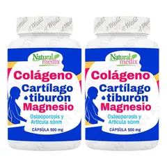 GENERICO - Pack de 2 Colágeno Cartilago de Tiburón & Magnesio 100 Cápsulas - Natural Medix